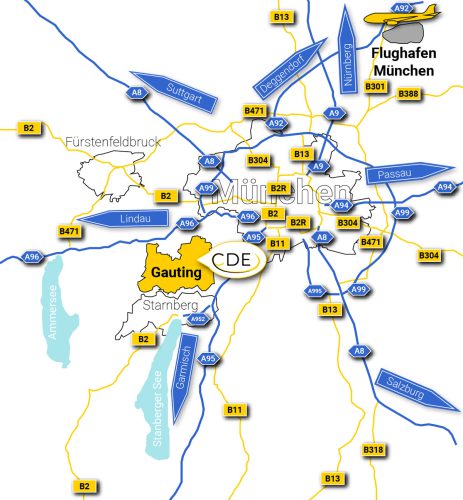 CDE München Lageplan